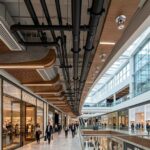 Fire sprinkler installation project inside a shopping mall in Dubai.