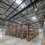 ESFR fire sprinkler installation project for a warehouse in Dubai.
